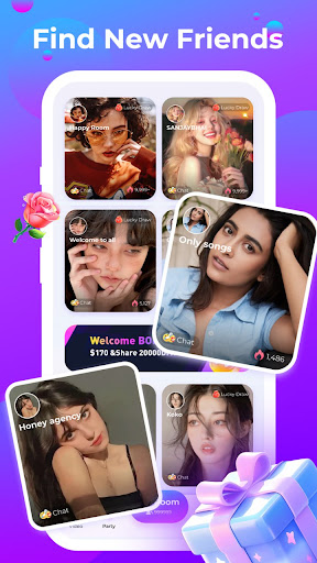 Android application BoloUp-Video Chat & Party Room screenshort