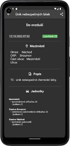 Výjezdy hasičů Královehradecko