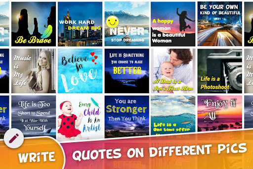 Android application Name / Text on Photo screenshort