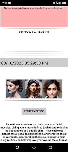 Android application Face Fit Workout screenshort
