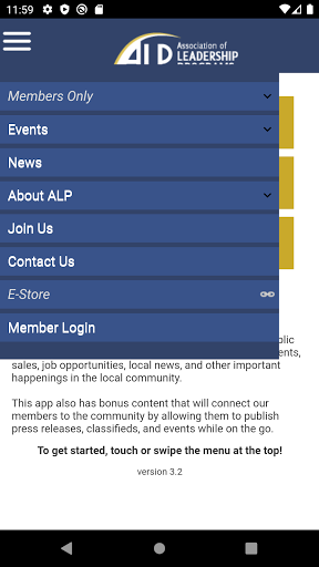 Android application Association of Leadership Prog screenshort