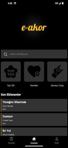 Android application E-akor screenshort