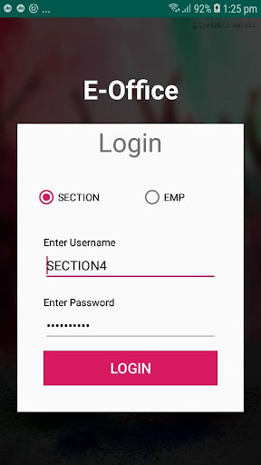 Android application E-Office screenshort