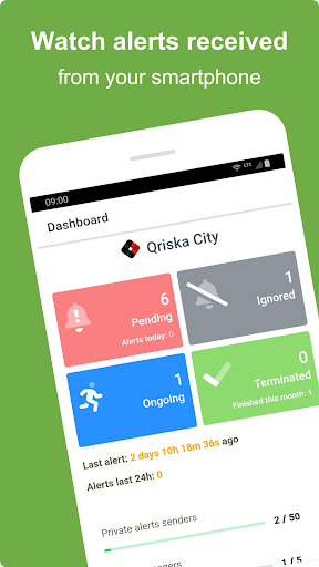 Android application Qriska ControlCenter screenshort