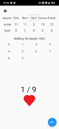 Oh Hell counting Boerenbridge Screen 2