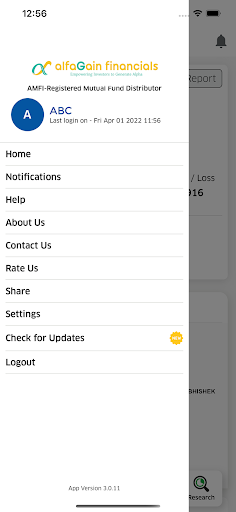 AlfaGain Financials Screen 2