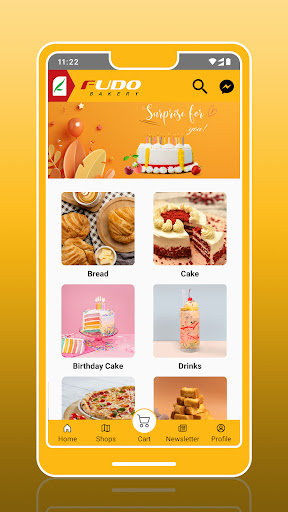 Android application Fudo Bakery screenshort