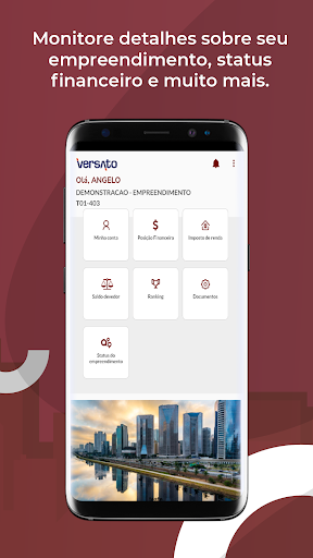 Versato Portal do cliente Screen 2