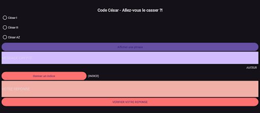 Caesar's Cypher Screenshot