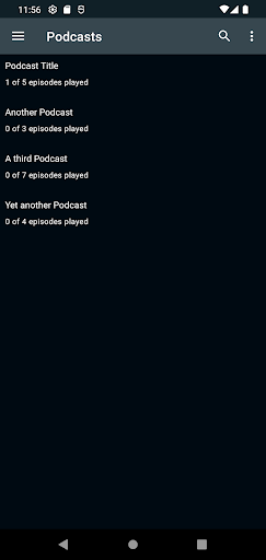 Android application Podcast Player screenshort