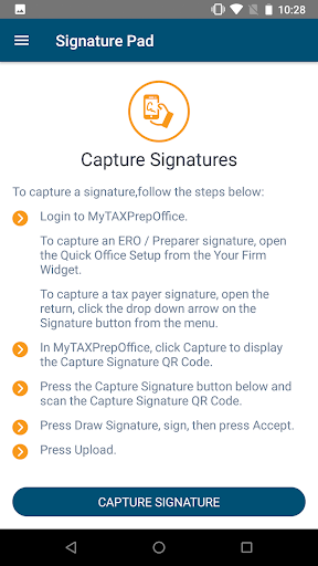 MyTAXPrepOffice Signature Pad Screen 3
