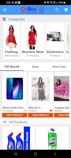 Android application Citibizs screenshort