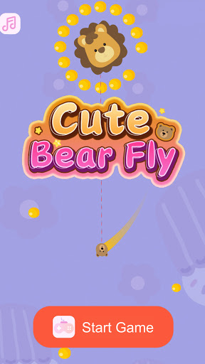 Android application Cute Bear Fly - Gravity Game screenshort