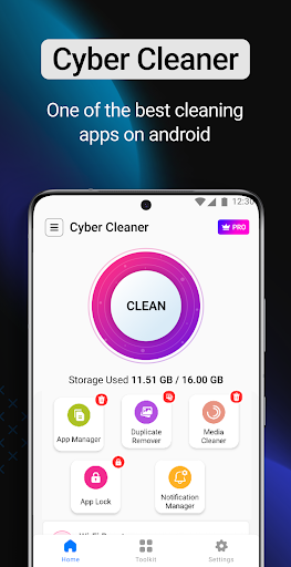 Android application Cyber Cleaner screenshort