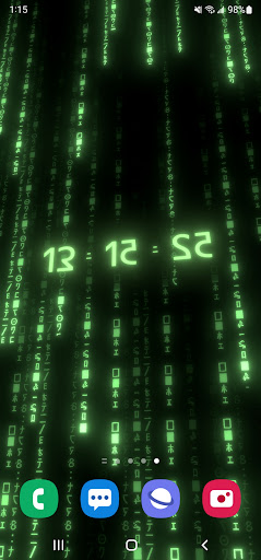 Matrix Digital Clock Screen 2