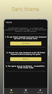 SA DE Cheat Keyboard