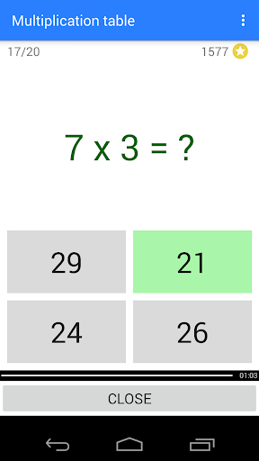 Learn Multiplication Table Screen 3