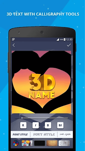 3D Name on Pics - 3D Text Screen 3