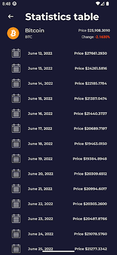 Taakin Crypto Real-time rates Screen 3