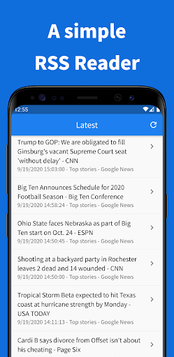 Android application FLAT RSS Reader screenshort