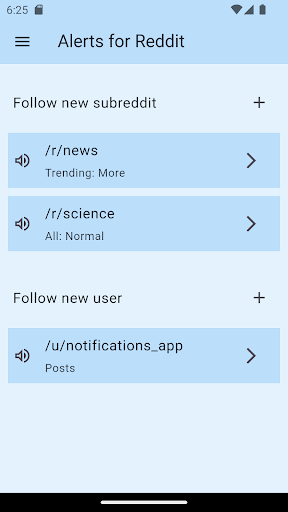 Android application Alerts for Reddit screenshort