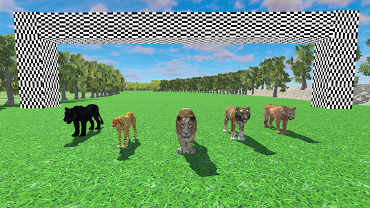 Wild Animals Race Simulator 3D