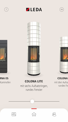 Android application LEDA Wood Stove App 3D screenshort