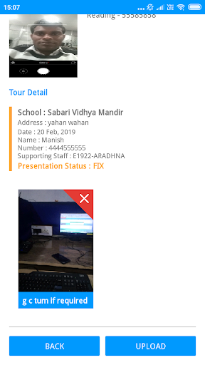 Tour Reporting Screen 2