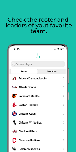 Android application Big Leaguers Stats screenshort