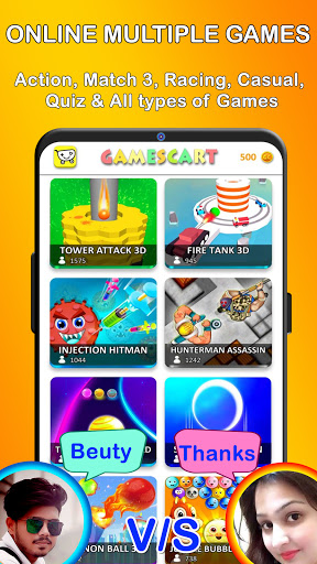Gamescart - Online Games, Multiplayer Games & Chat screenshots 1