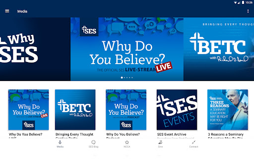 Screenshot of SES Apologetics App