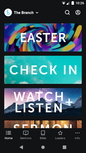 Android application The Branch Church screenshort