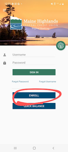 Android application Maine Highlands FCU screenshort