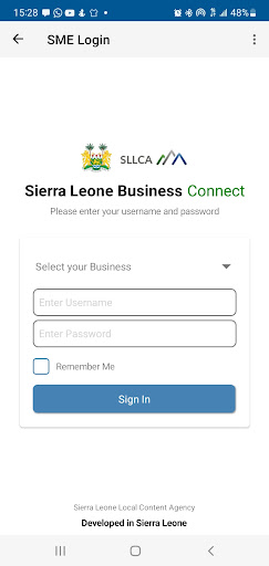 SLBConnect Screen 2
