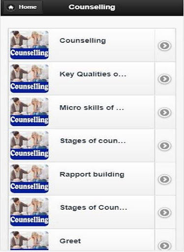 Android application Counselling screenshort