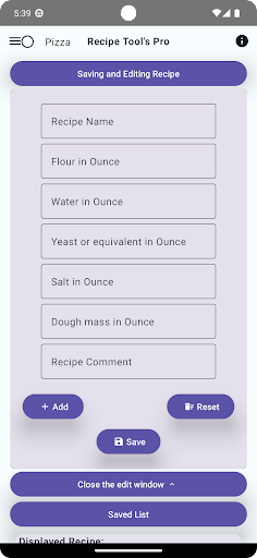 Recipe Tools Pro Screen 2