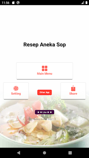 Android application Resep Aneka Sop screenshort