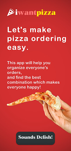 Android application iWantPizza - Pizza Calculator screenshort