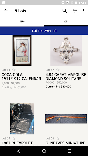 Opfer Auction Online Screen 3