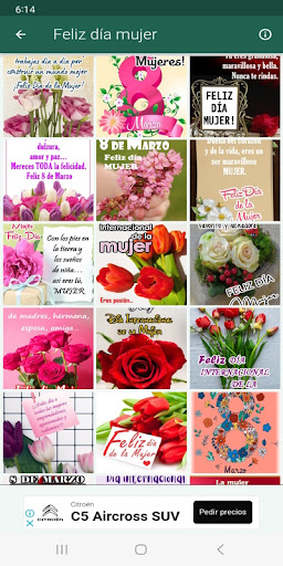 Android application Feliz Día Mujer screenshort