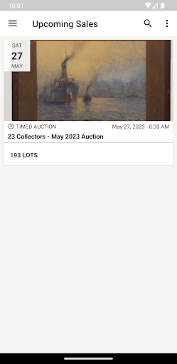 Android application 23 Collectors Auction screenshort