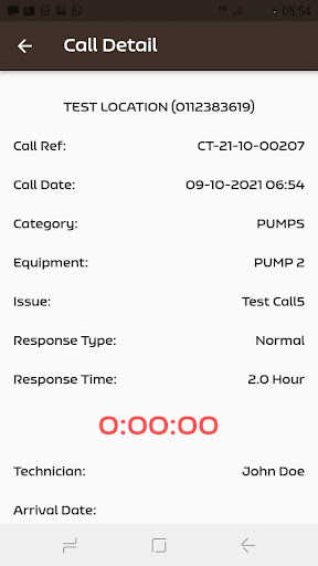Sahara Technician App Screen 3
