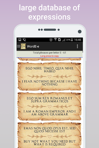 Latin. A collection of catch phrases