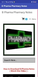 B Pharma Pharmacy Notes