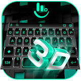 3D Black Tech Keyboard Theme icon