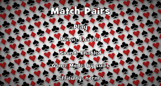 Android application Match Cards Pairs screenshort