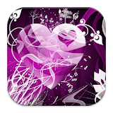 Purple Hearts Art Wallpaper 4K icon