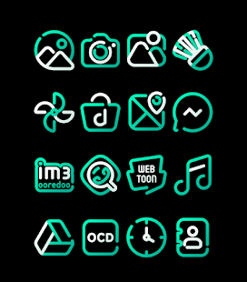 ToscaLine - Paquete de iconos turquesa Captura de pantalla