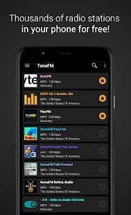 Internet Radio Player - TuneFm Screenshot