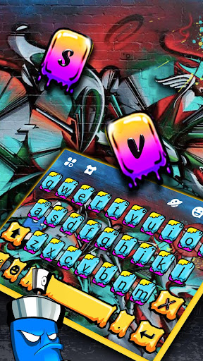 Graffiti Wall Art Keyboard Bac Screen 2